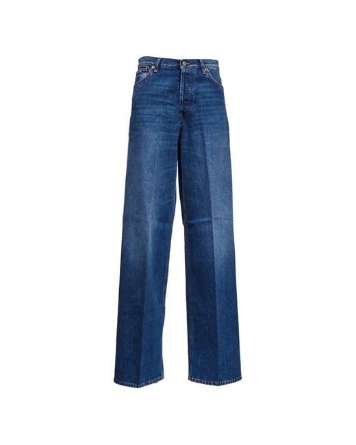Dondup Blue Five Pocket Loose Jeans