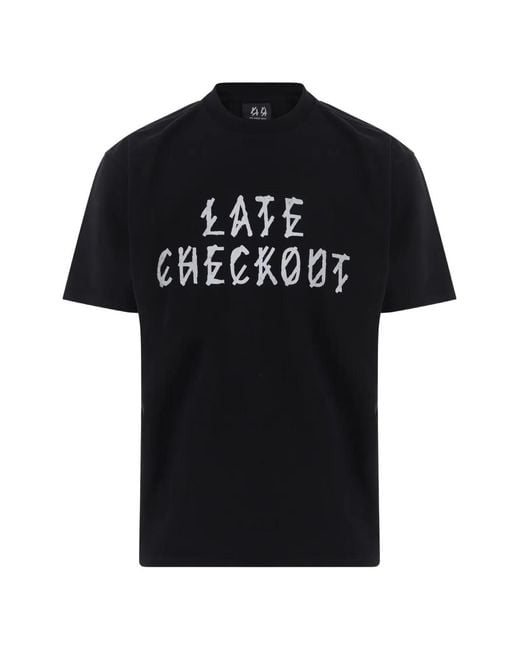 44 Label Group Black Logo-Print Cotton T-Shirt for men