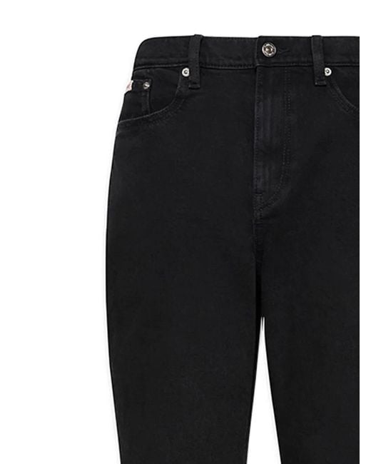 Calvin Klein Black Logo-Patch Jeans