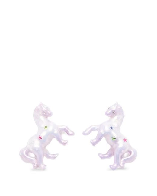 YVMIN White Horse-Shape Earrings