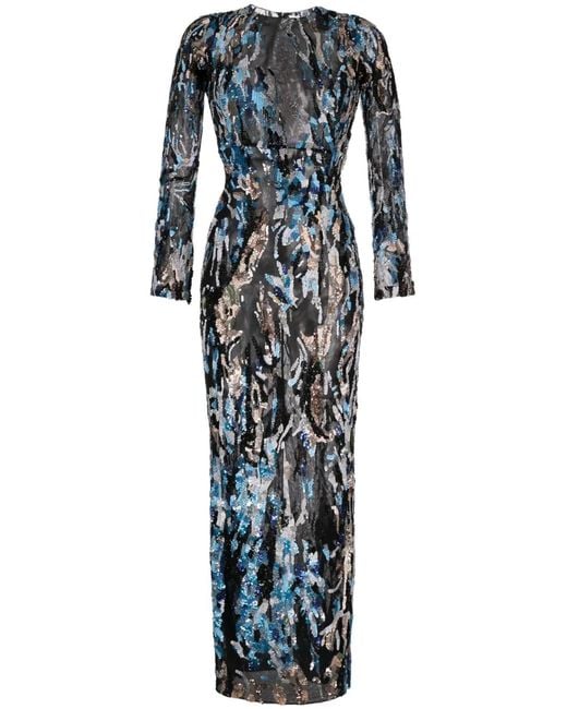 Saiid Kobeisy Black Bead Embellishment Tulle Dress