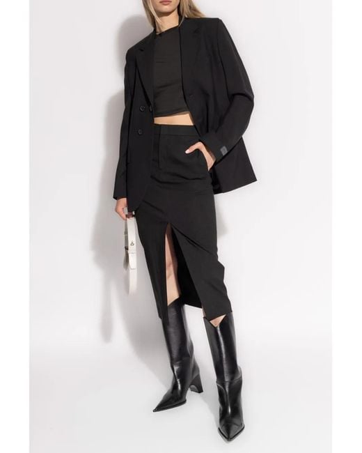 KENZO Black Elegant Virgin Wool Logo Jacket