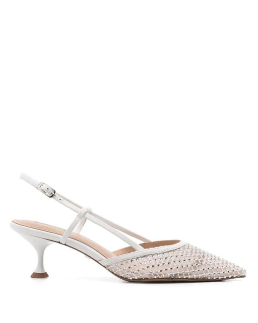 Lola Cruz White 55M Carmen Pumps