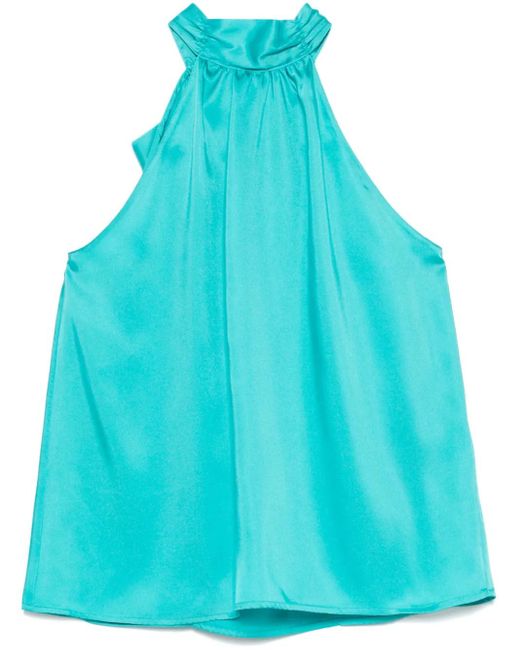Liu Jo サテン トップ Blue