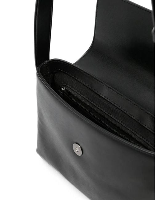 Emporio Armani White Logo-Plaque Leather Shoulder Bag for men