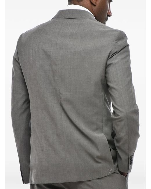 Corneliani Gray Single-Breasted Wool Suit for men