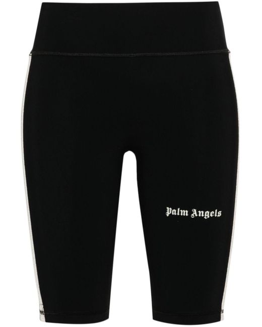 Palm Angels Black Logo-print Cycling Shorts