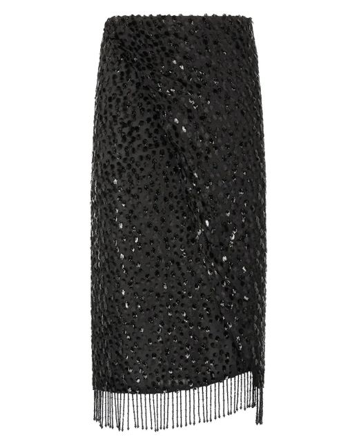 Falda con lentejuelas Roberto Cavalli de color Black