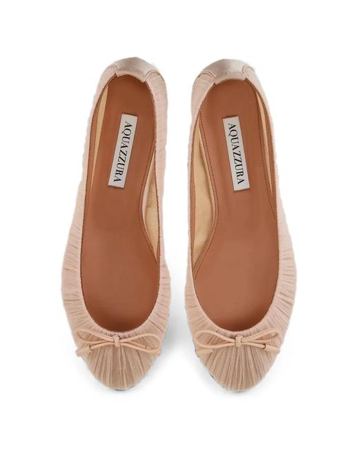 Aquazzura Natural Voile Ballet Ballet Flats