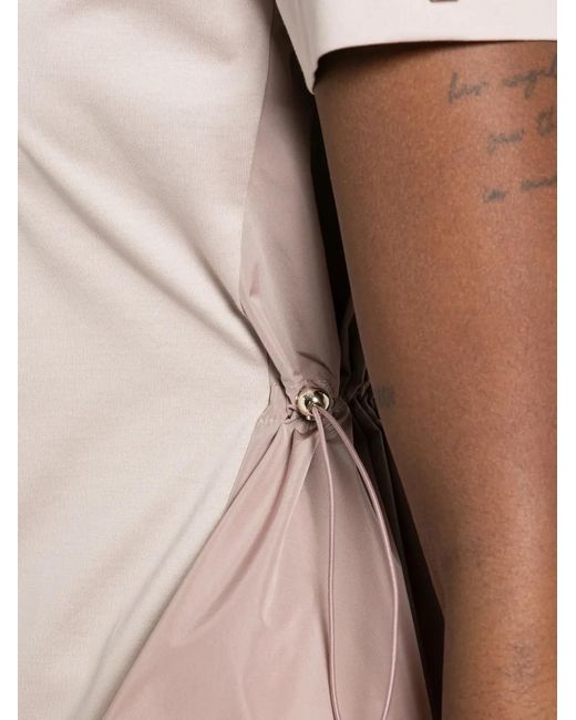 Herno Pink Cotton Jersey And New Techno Taffeta T-Shirt