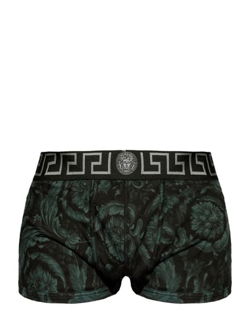 Versace Barocco Boxershorts Aus Baumwollstretch in Black für Herren