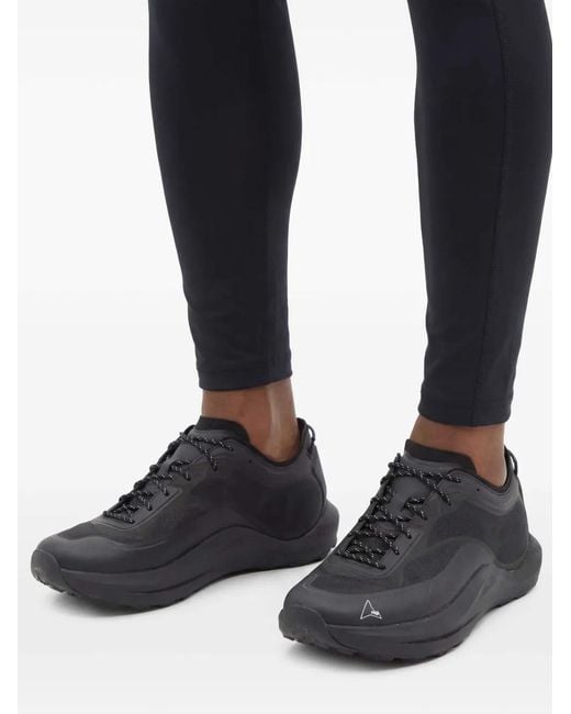 Roa Black ProWave Jacquard Lace-Up Sneakers for men