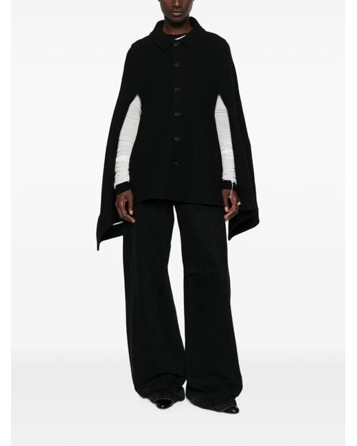 SOH Black Button-Up Cape