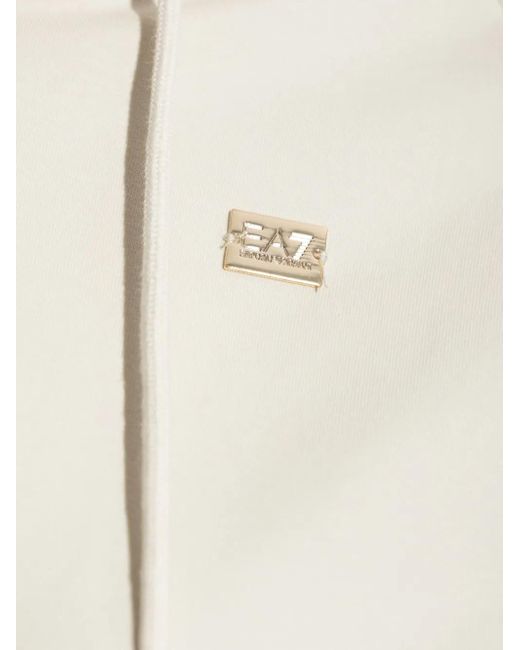 EA7 Hoodie Met Rits in het White
