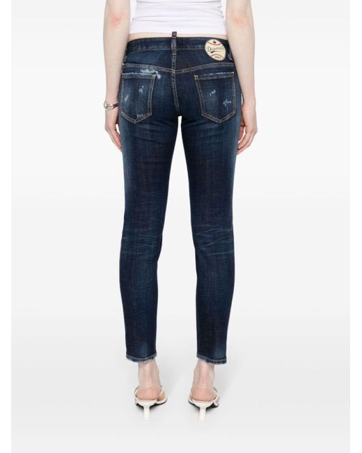 Jeans Jennifer skinny di DSquared² in Blue