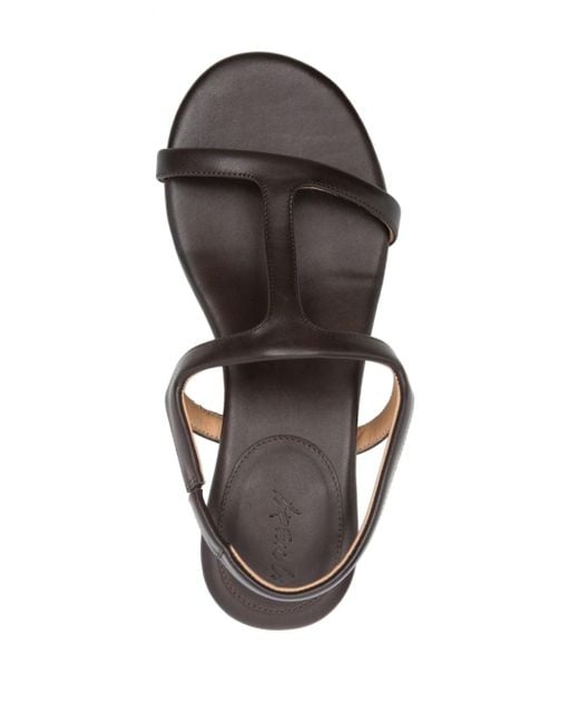 Sandales en cuir à plateforme 50 mm Marsèll en coloris Brown