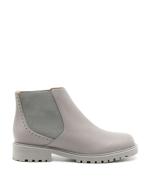 Sarah Chofakian Soul Ankle Boots in Gray | Lyst