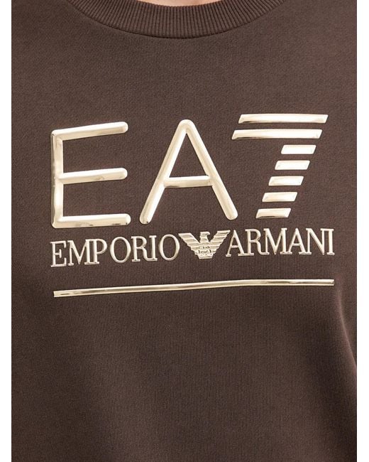 Pull À Détail Logo EA7 en coloris Brown