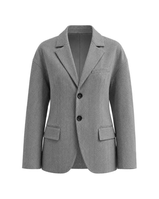 Tibi Gray Sculpted Blazer