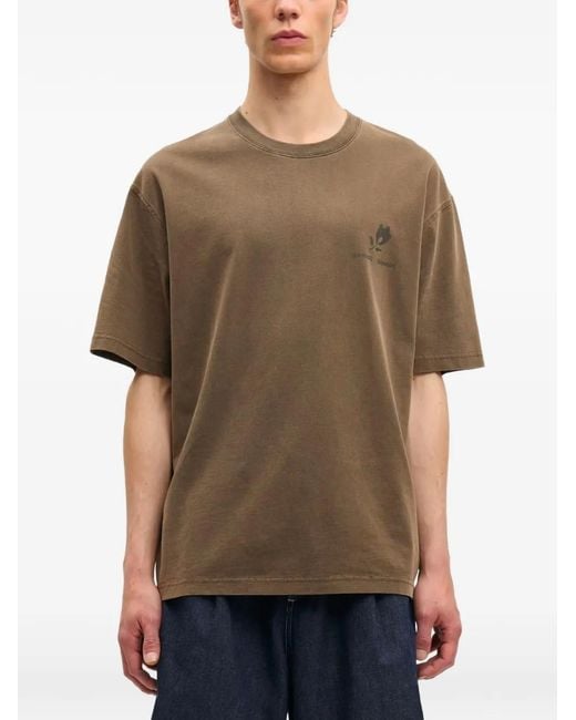 Samsøe & Samsøe Brown T-Shirt Stamp for men