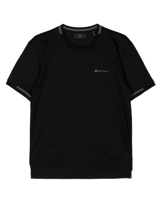 Belstaff Black Logo-print Cotton T-shirt for men