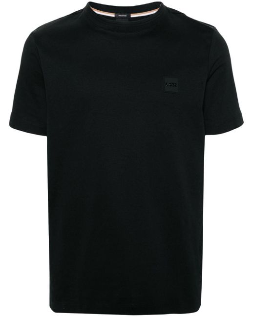 T-shirt con applicazione logo di Boss in Black da Uomo
