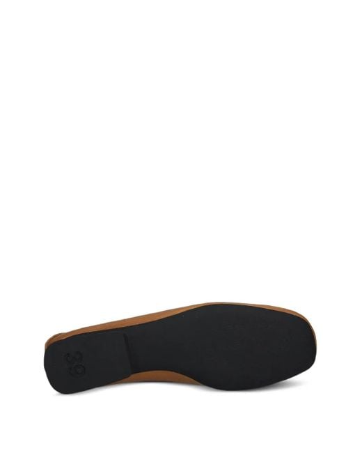 Camper レザーフラットシューズ Brown