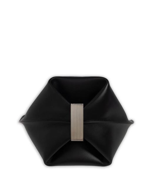 The Attico Black La Scoop Leather Shoulder Bag
