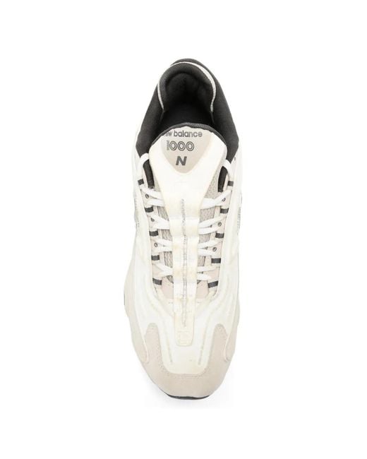 New Balance White 1000D Sneakers