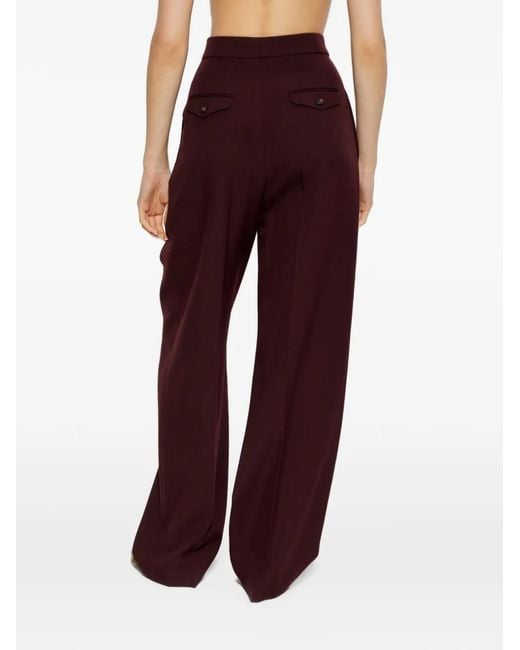 Chloé Purple Buttoned Pleated Trousers