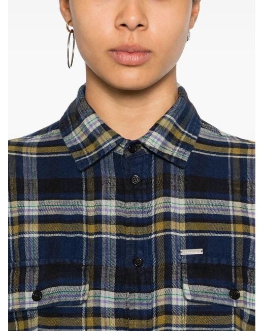 DSquared² Black Plaid-Check Mini Dress