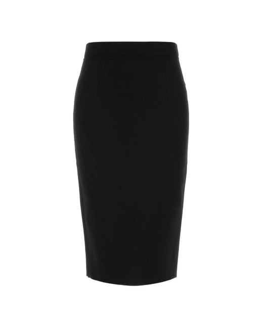 Tom Ford Black Fitted Pencil Skirt