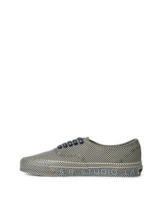 Vans Gray X Sr Studio La. Ca. 44 Otw Check Logo Patch Sneakers