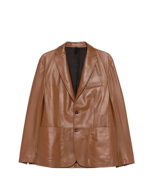 Tagliatore Brown Patch-Pocket Jacket for men