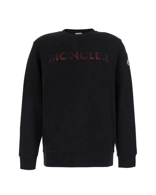 Moncler Black Logo-Patch Sweater for men