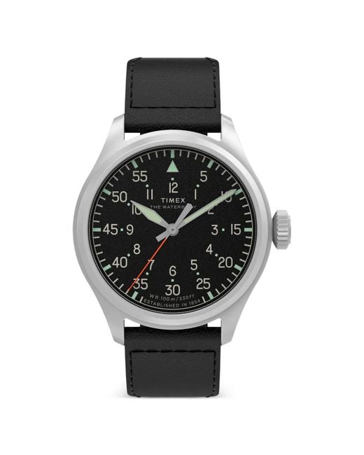 Timex Black Waterbury Ace 41Mm Watch for men