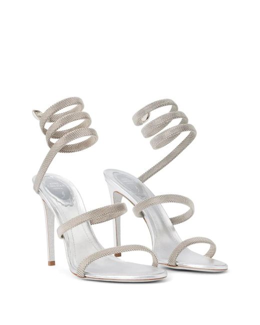 Rene Caovilla White 105Mm Cleo Sandals