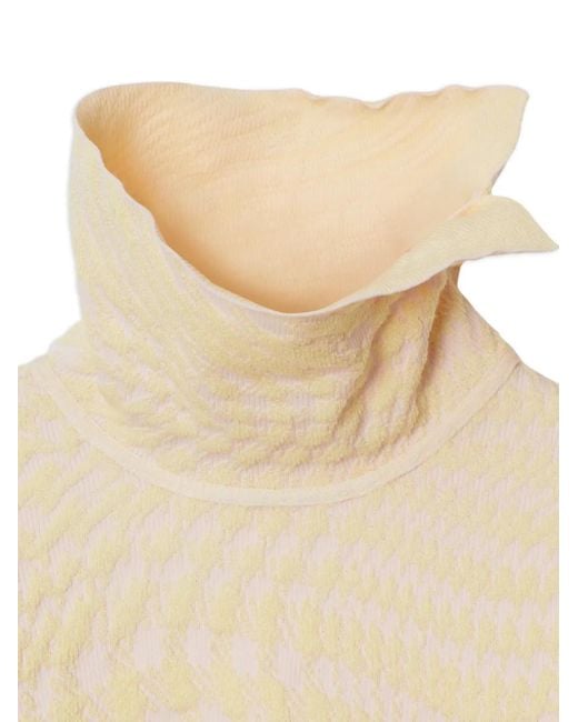 Burberry Natural Warped Houndstooth Jacquard Jumper