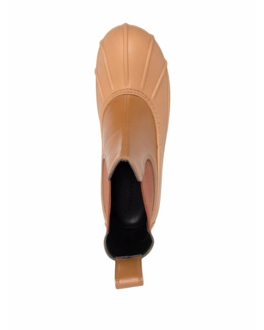 Stella McCartney Brown Elasticated-Panel Ankle Boots