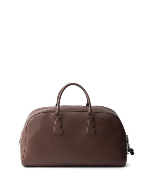 Prada Brown Leather Duffle Bag