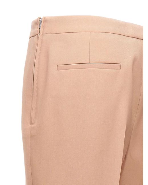 Jil Sander Natural Pleat Wool Pants