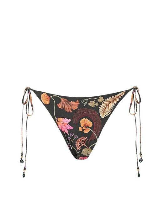 Agua Bendita White Embroidered Bikini Bottom