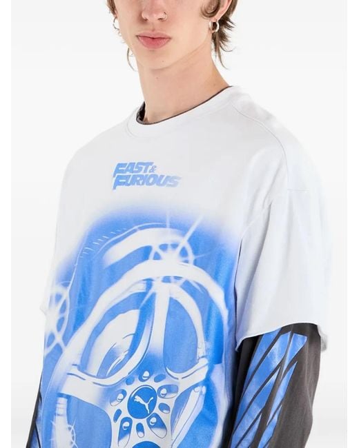 PUMA Blue X Fast & Furious T-Shirt for men