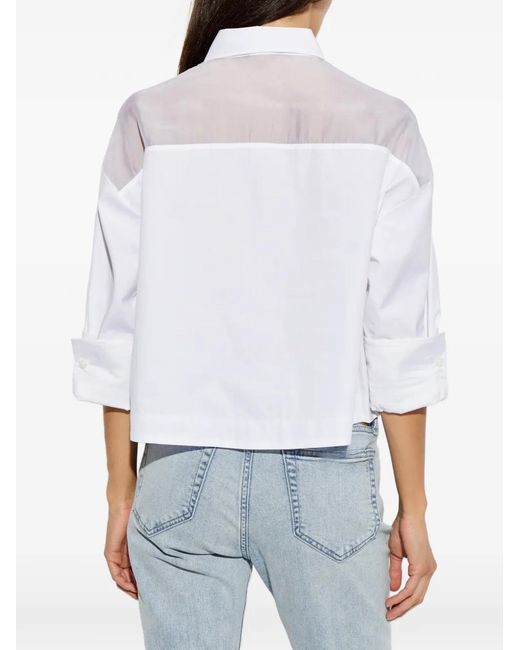 Camicia Con Inserti Semi Trasparenti di Rag & Bone in White