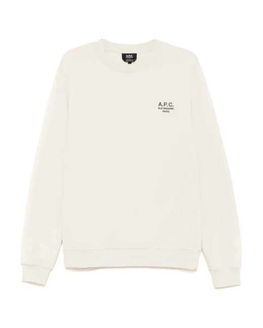 A.P.C. White Standard Rue Madame Sweatshirt for men