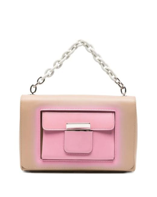 Balenciaga Pink Chain-link flap shoulder bag