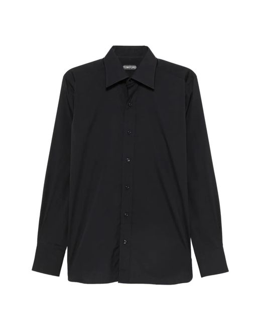 Tom Ford Black Button-Down Long-Sleeve Shirt for men