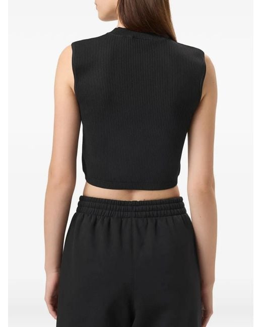 Fila Black X Hailey Cable-Knit V-Neck Vest