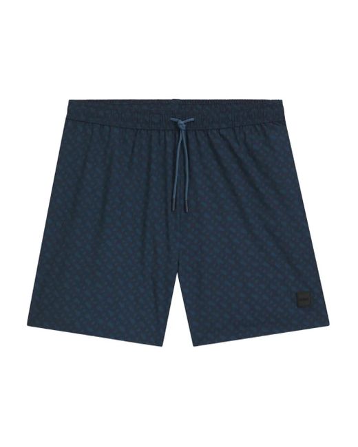 Boss Blue Drawstring Swim Shorts for men