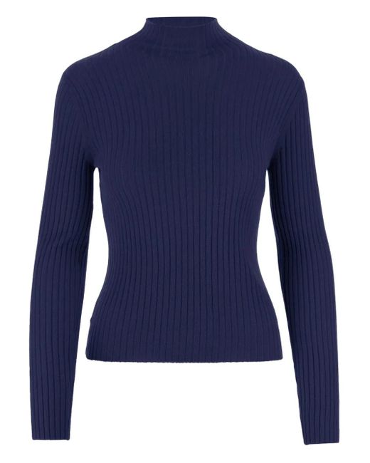 arch4 Blue Gerippter Rollkragenpullover